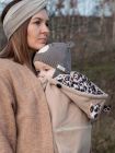 Protecţie din fleece pentru babywearing Cappuccino