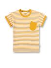 Tricou cu dungi galbene şi buzunar